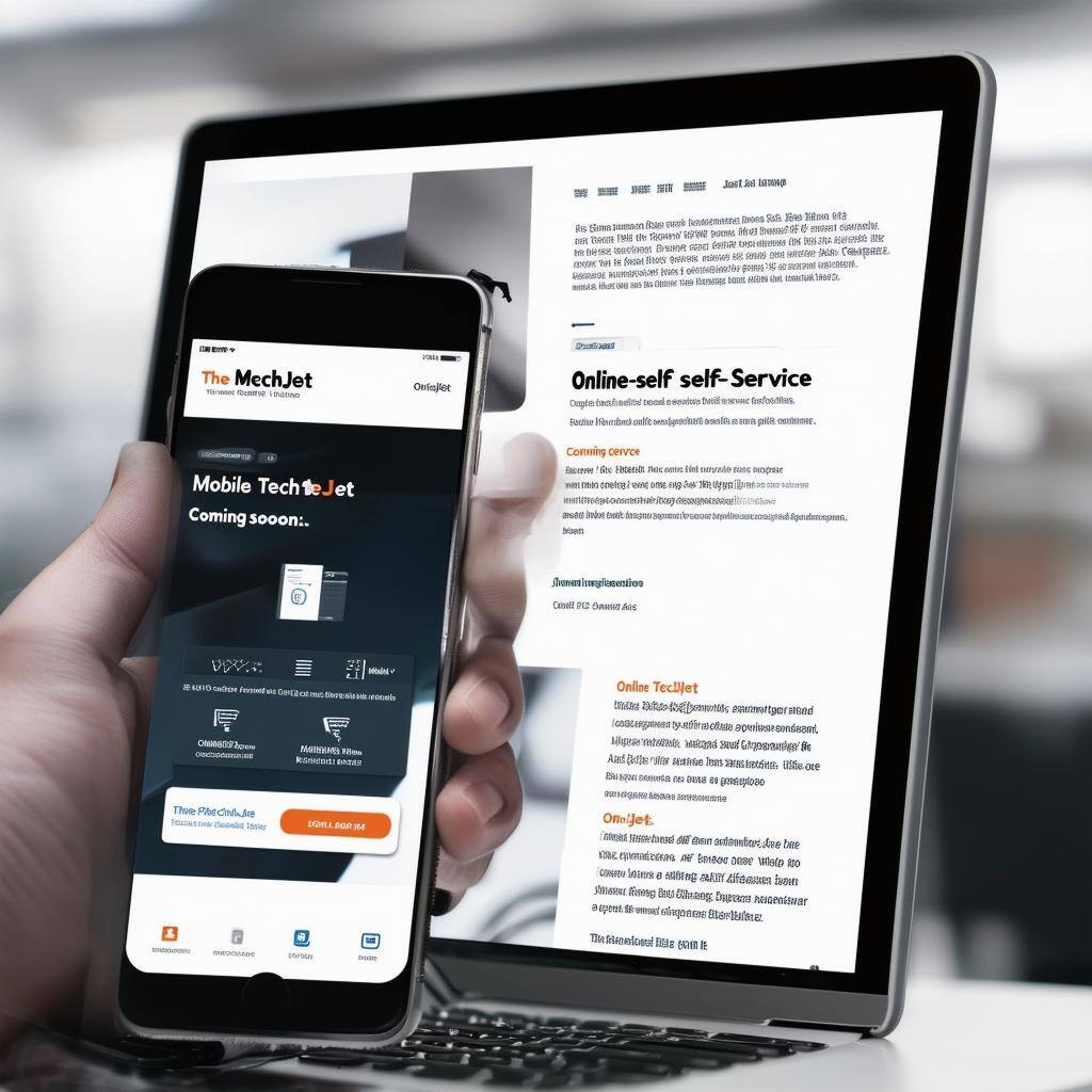 The Mobile TechJet online self service portal coming soon page